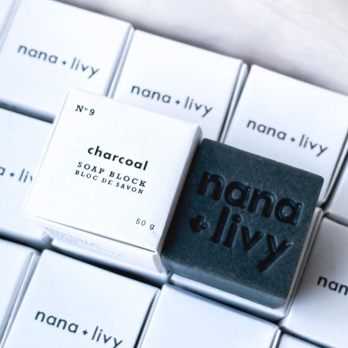 nana+livy Charcoal Soap Block